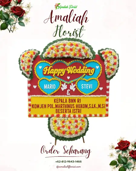 Papan Bunga Pernikahan Siempat Nempu